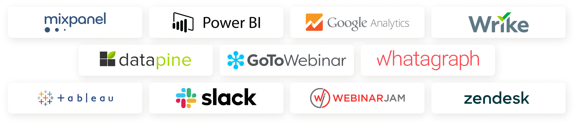 Logo grid of competitor scheduling platforms